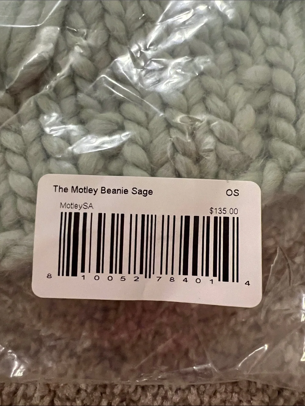 NWT Sh*t That I Knit Motley Beanie in Sage